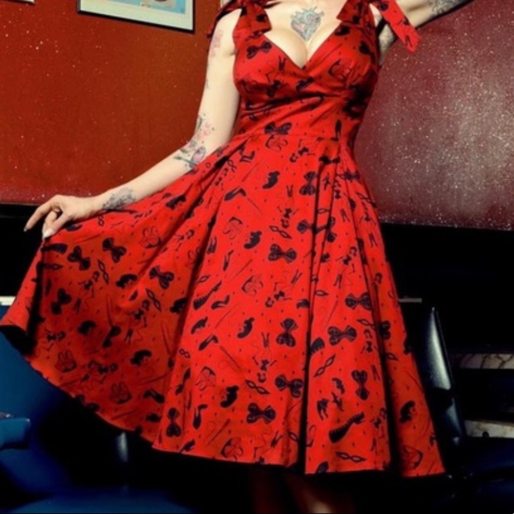 Sassy, sexy tie me up dress in fetish print